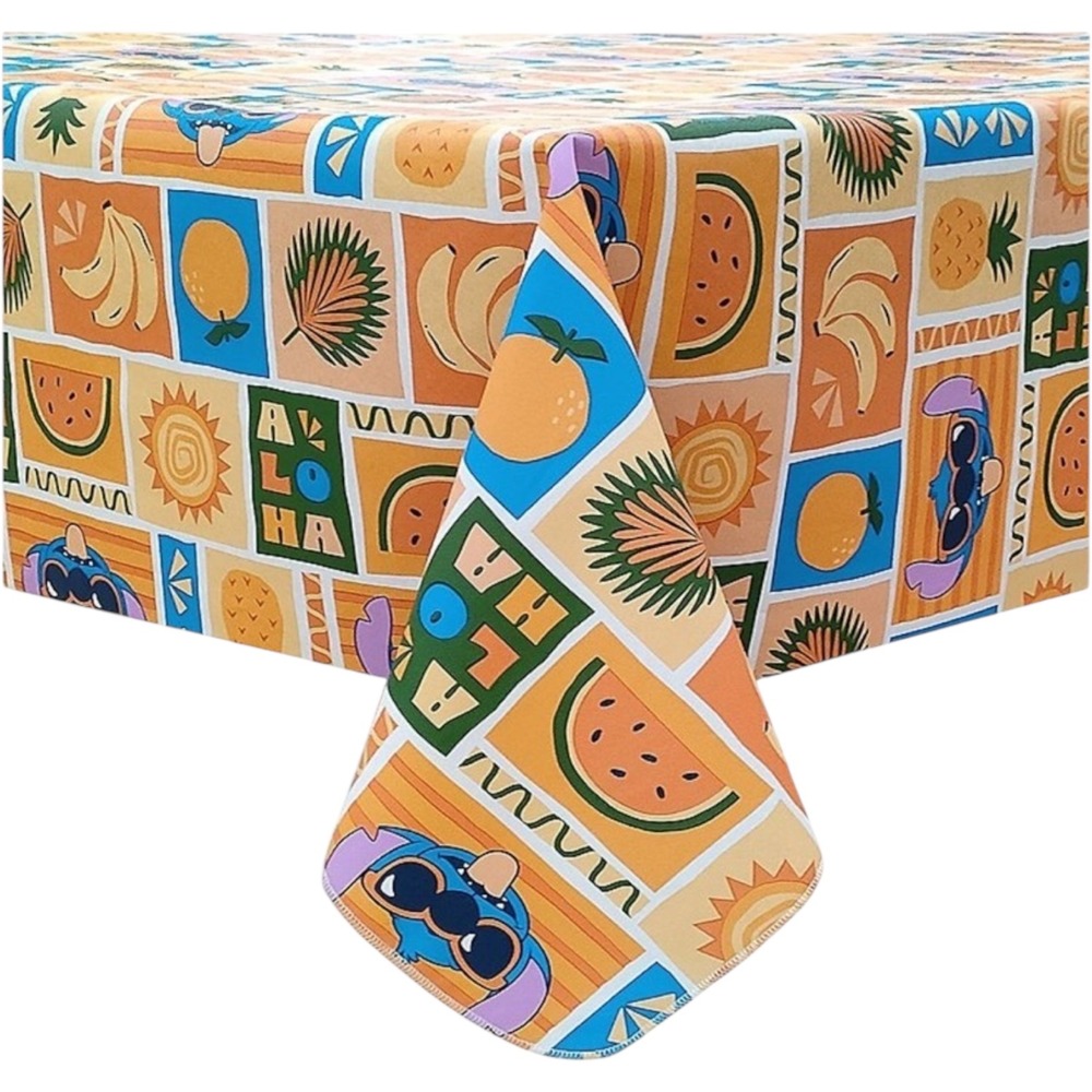 Disney Lilo & Stitch Tablecloth Stitch Aloha Fruit Print Oblong 60 x 102 New‎